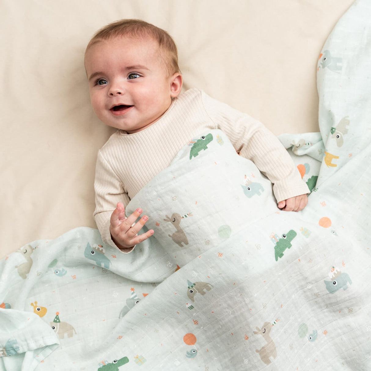 DonebyDeer Celebration Blue Baby Swaddle