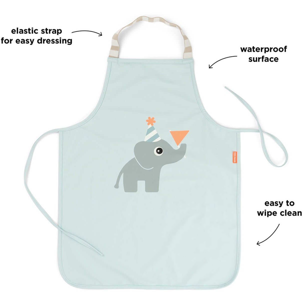 DonebyDeer Celebration Blue Vandtæt Kids Apron