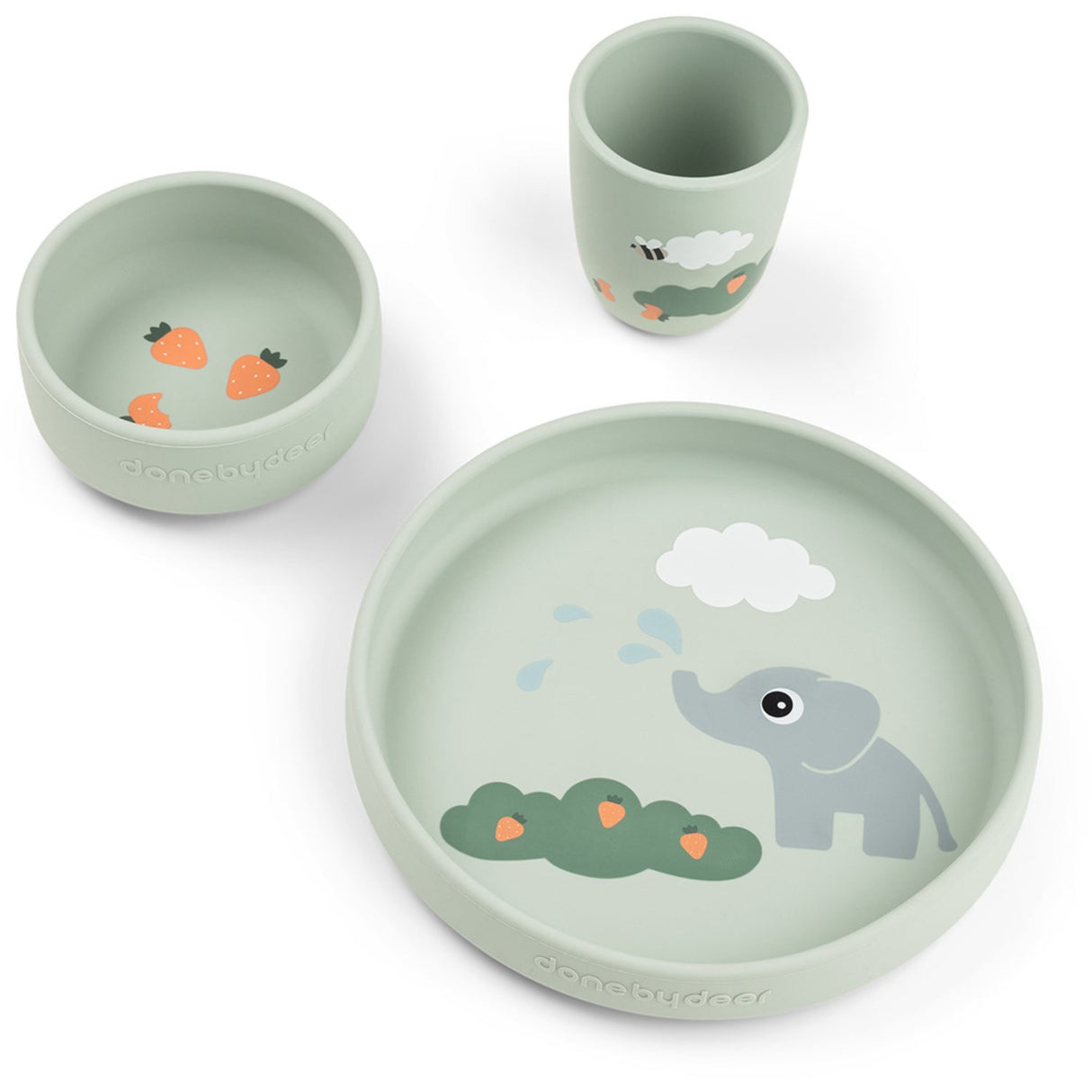 DonebyDeer Elphee Green Stick&Stay Dinner Set