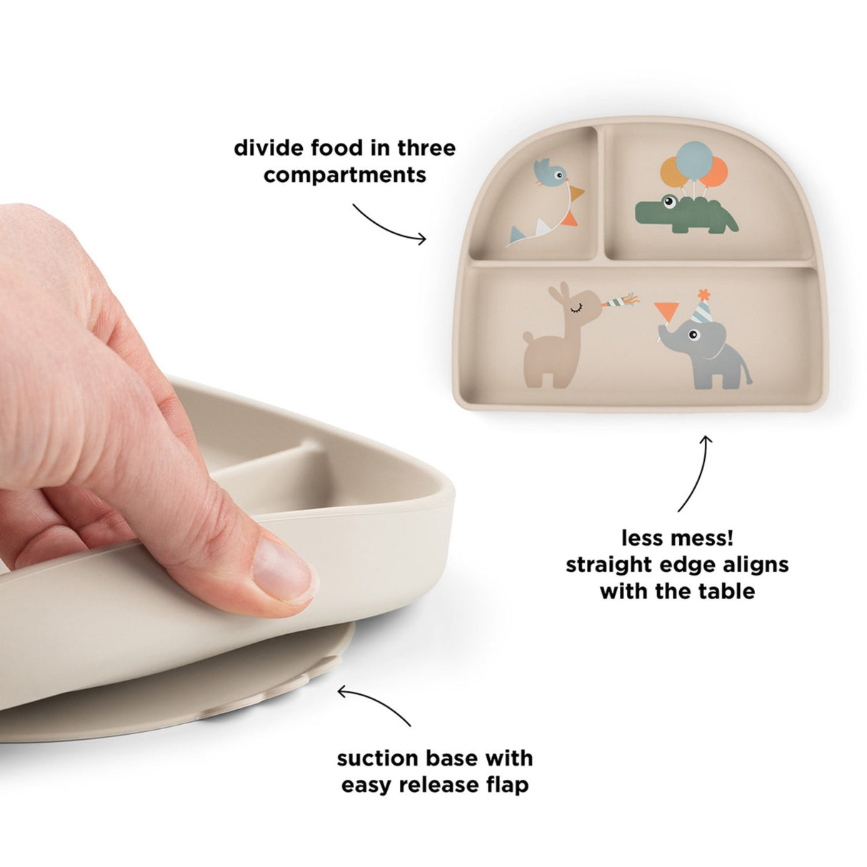 DonebyDeer Celebration Sand Stick&Stay Inddelt Plate