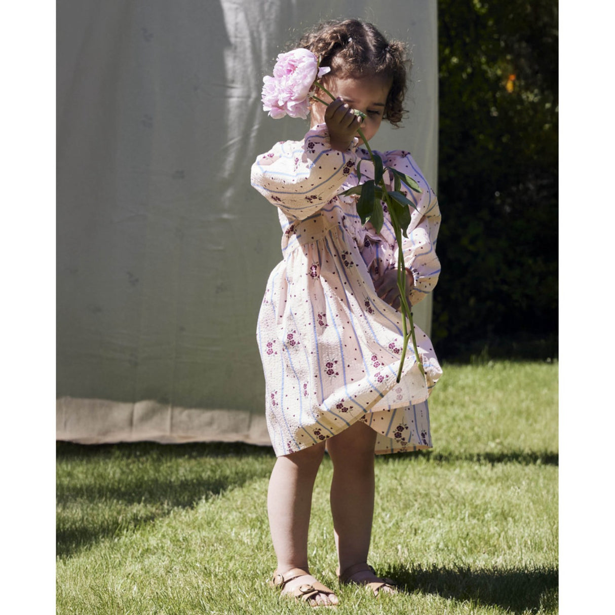 Fliink Chalk Pink Aop Colombe Ls Dress