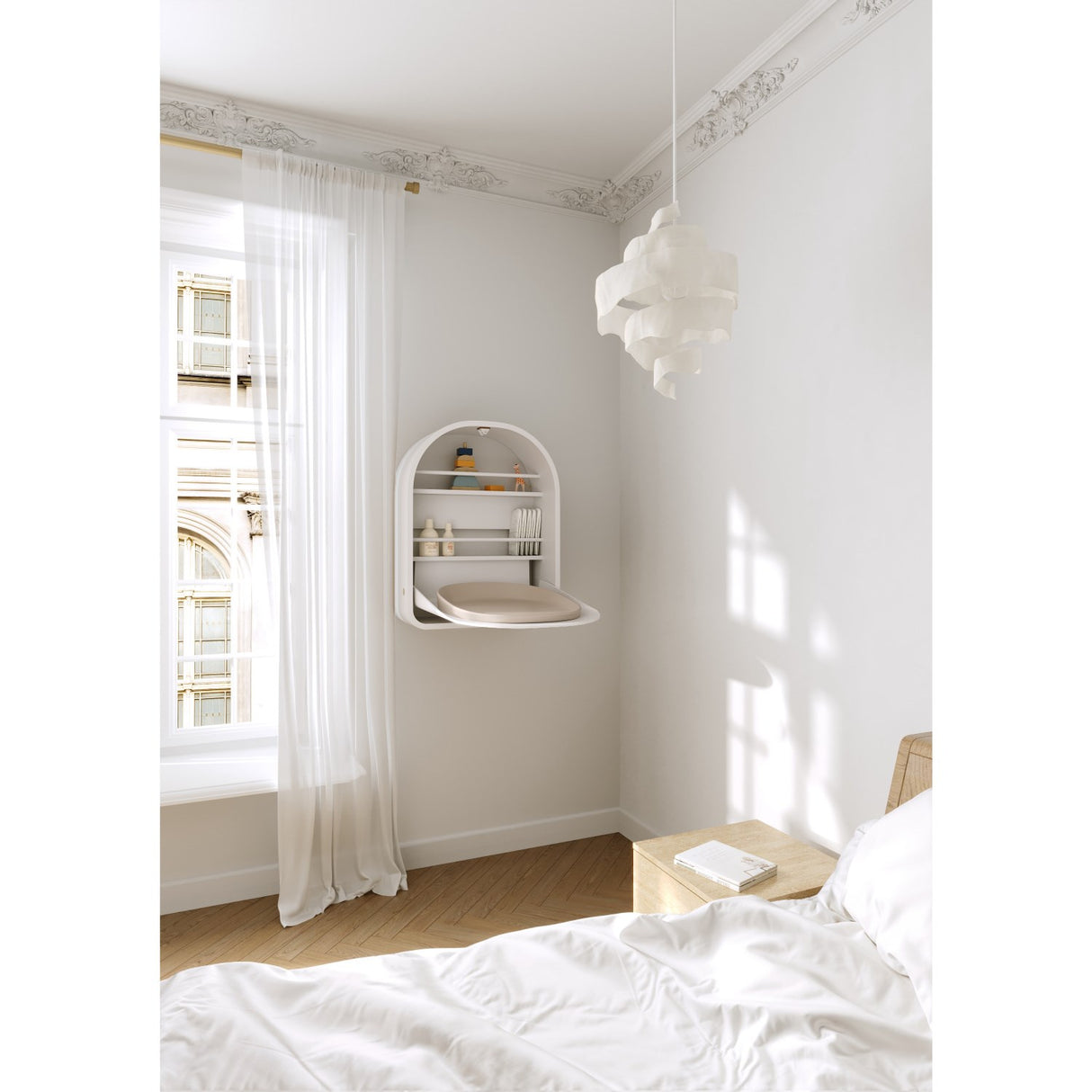 KAS Kopenhagen White Kai Wall Changing Table White