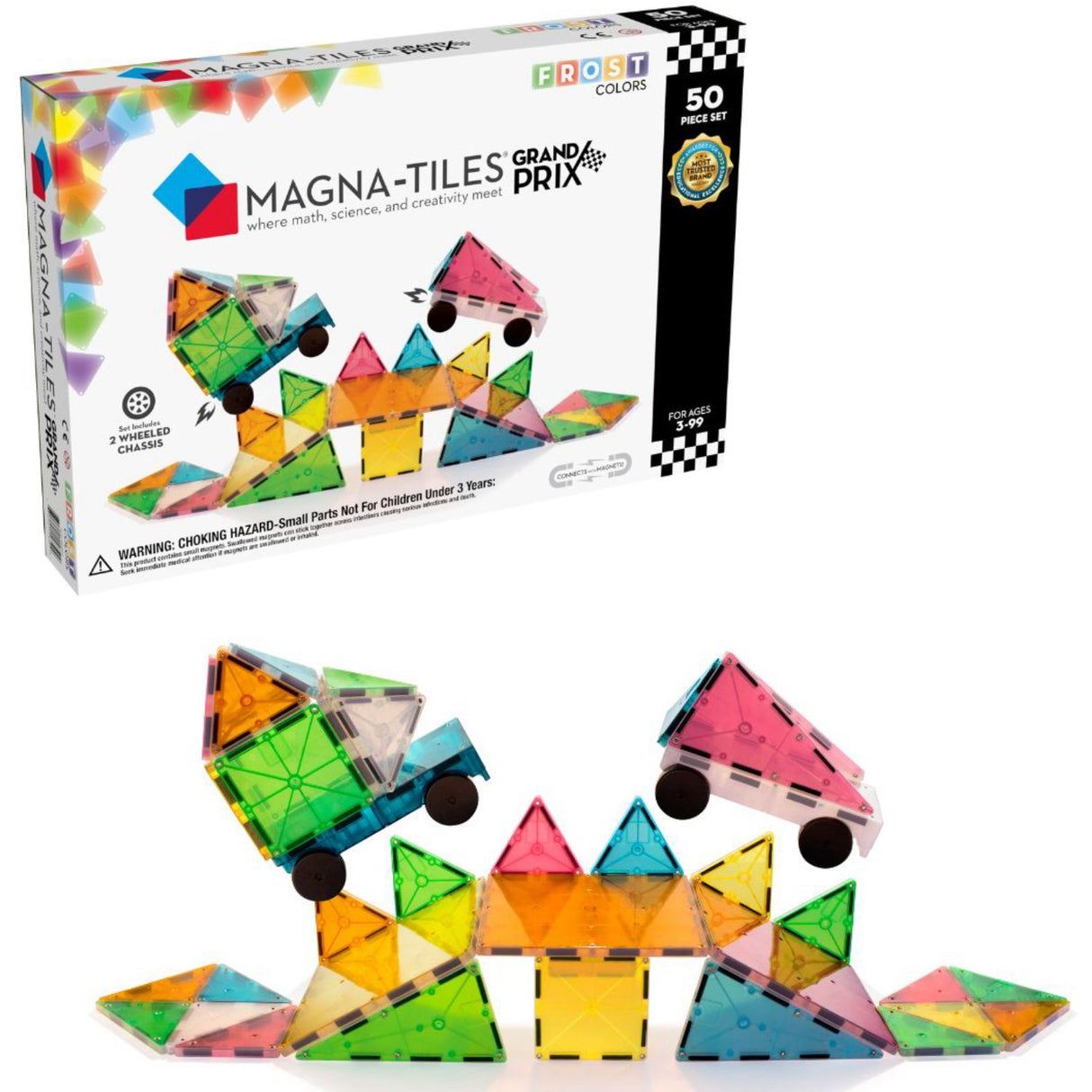 Magna-Tiles® Grand Prix Frost 50 Pcs