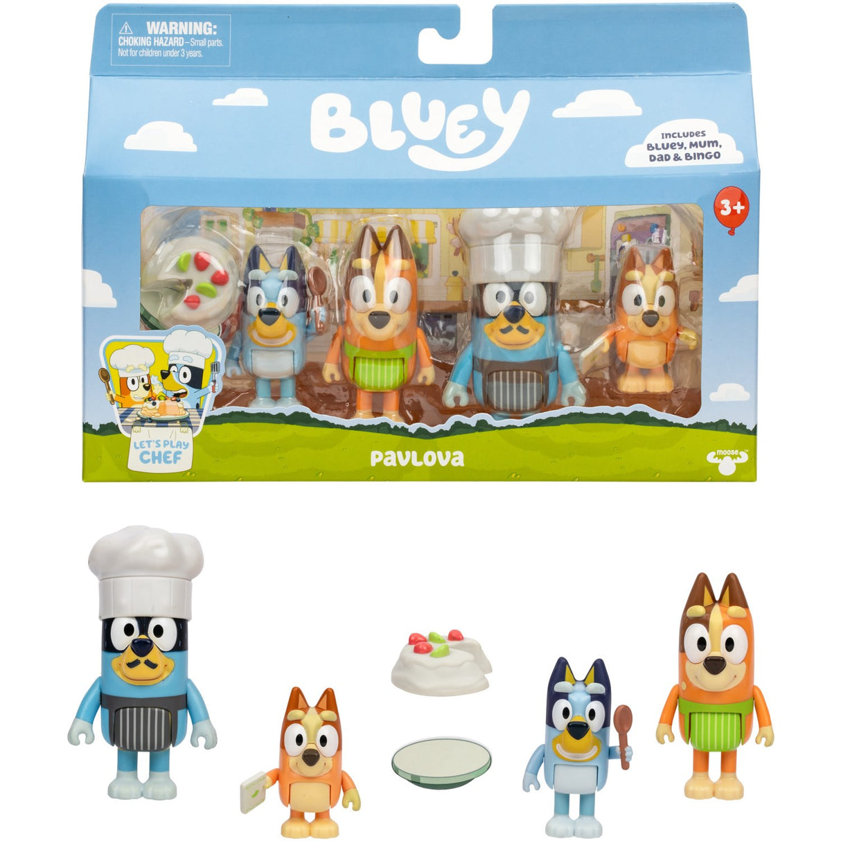 Bluey Figure 4-Pack Dessert Time Pavlova
