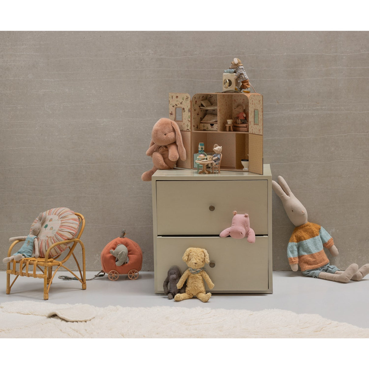 Maileg SuitCasa, Littlesøster And Lillebror Mus