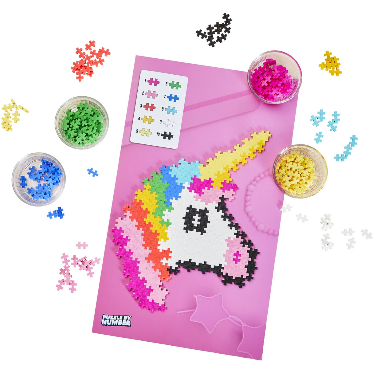 Plus-Plus Puzzle By Number Unicorn 250Pcs