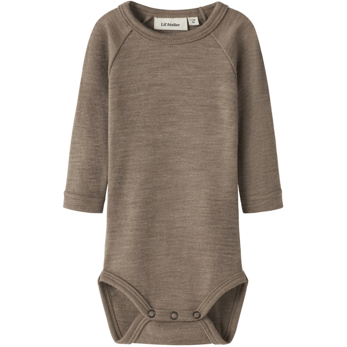 Lil'Atelier Sepia Tint Melange Nbnnester Wool Ls Slim Body Lil