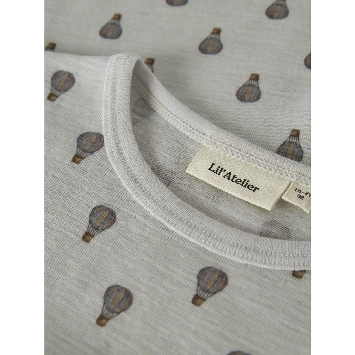 Lil'Atelier Oyster Mushroom Nmmnoel Nor Wool Ls Slim Top Lil