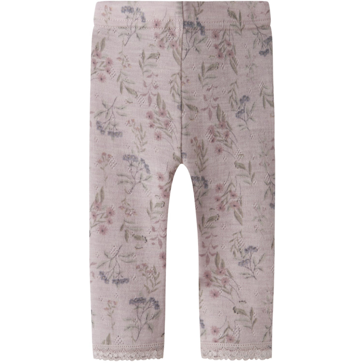 Name It Violet Ice Flowers And Leafs Nbfwang Wool Needle Leggings Noos