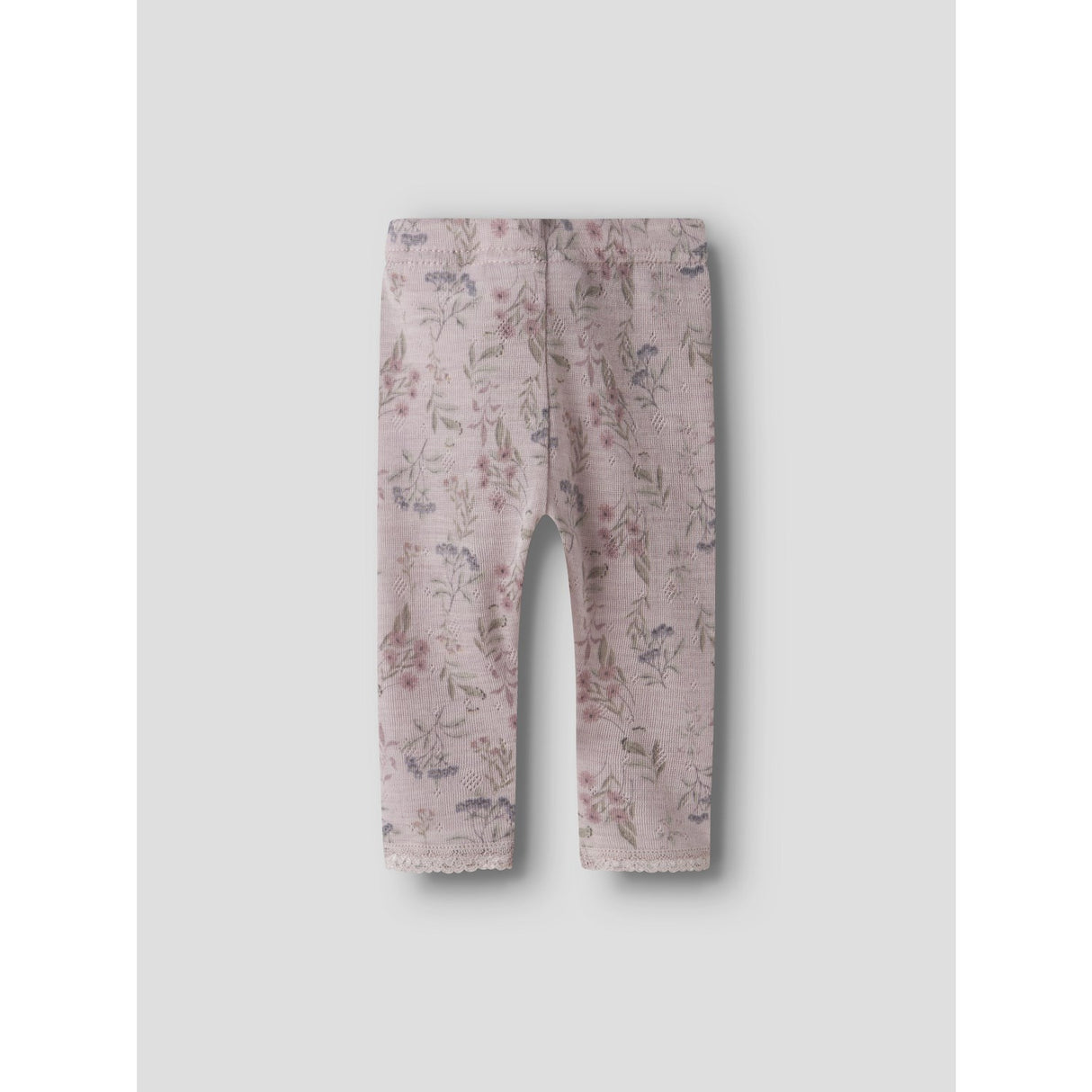 Name It Violet Ice Flowers And Leafs Nbfwang Wool Needle Leggings Noos