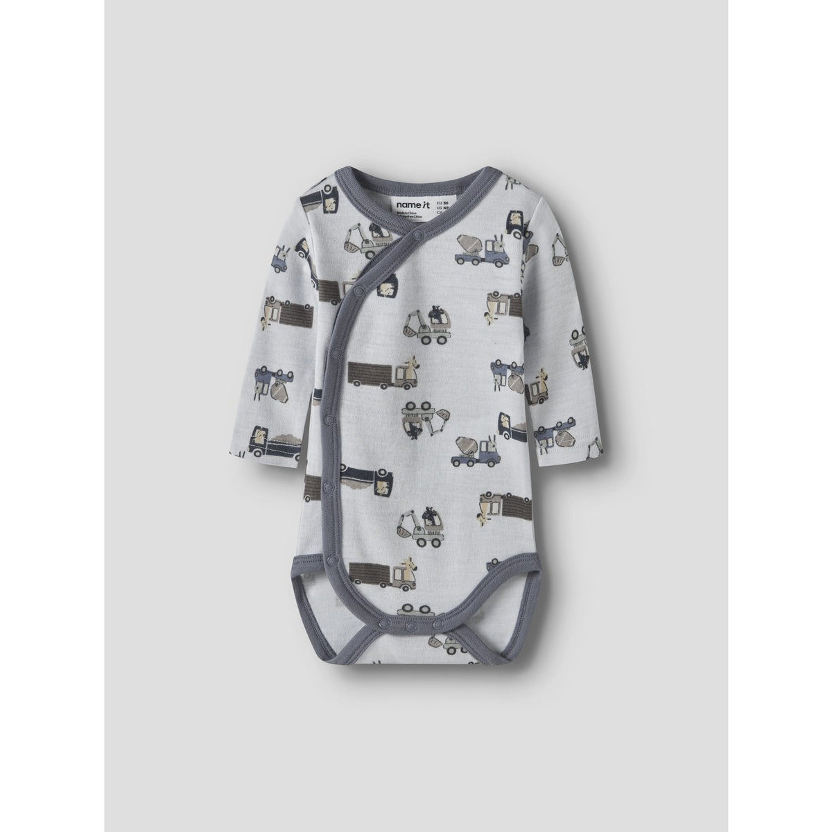 Name It Arctic Ice Animals At Work Nbmwillit Wool Ls Wrap Body
