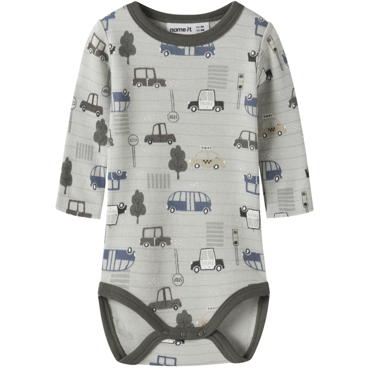 Name It Mineral Gray City Cars Nbmwillow Wool Ls Body