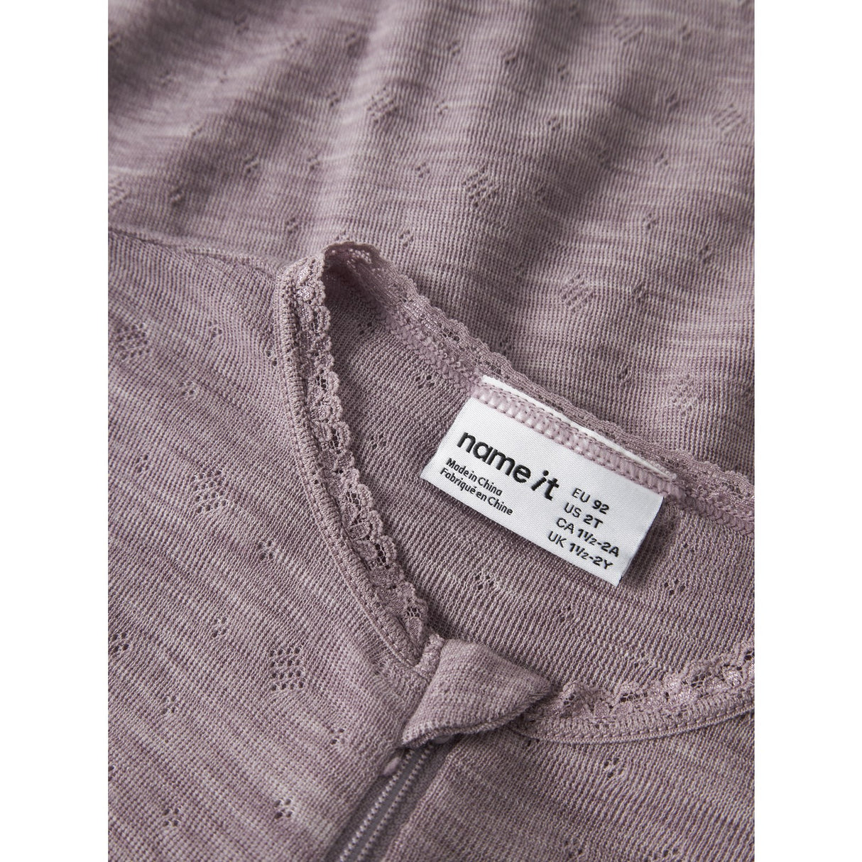 Name It Toadstool Nmfwang Wool Needle Nightsuit Solid