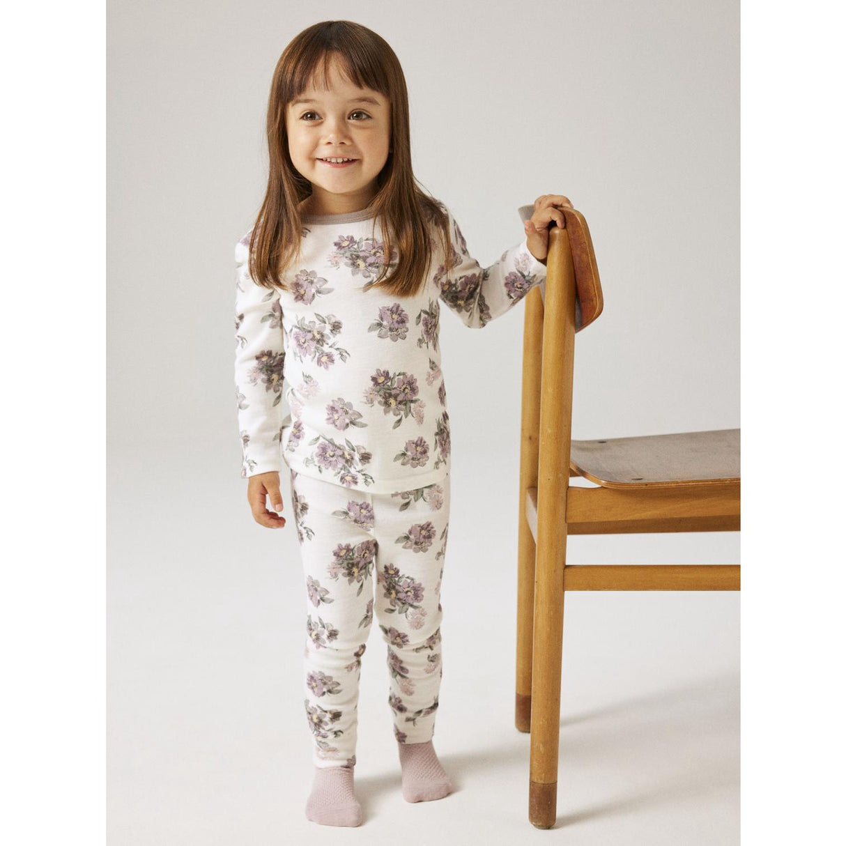 Name It Snow White Flower Bouquet Nmfwillitus Wool Ls Top