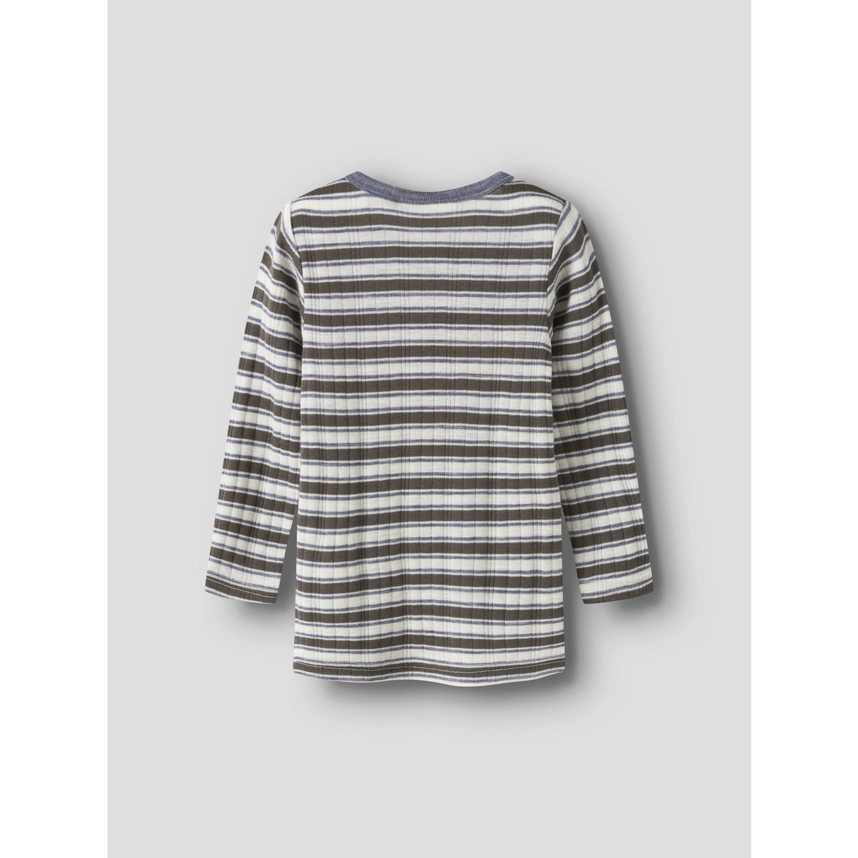 Name It Snow White Morel/Folksotne Gray Nmmwang Wool Needle Ls Top Noos