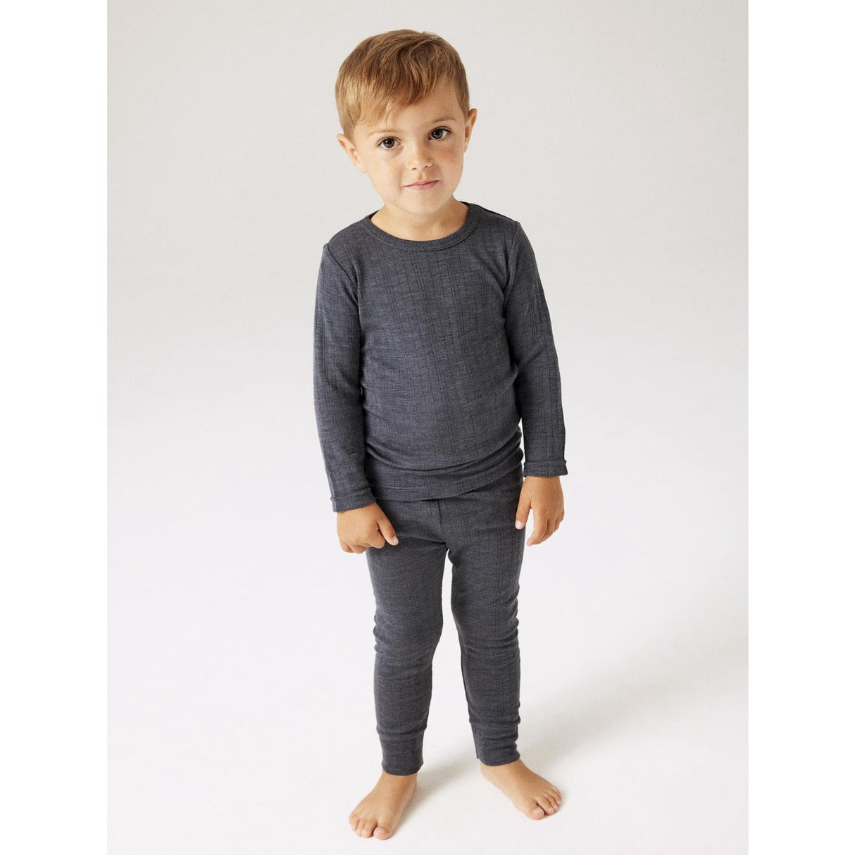 Name It Ombre Blue Wang Wool Needle Blouse Solid Noos