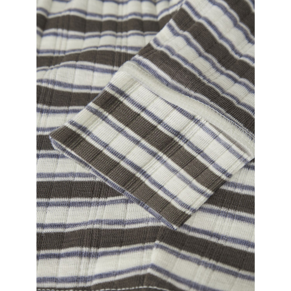 Name It Snow White Morel/Folkstone Gray Nmmwang Wool Needle Longjohn Noos