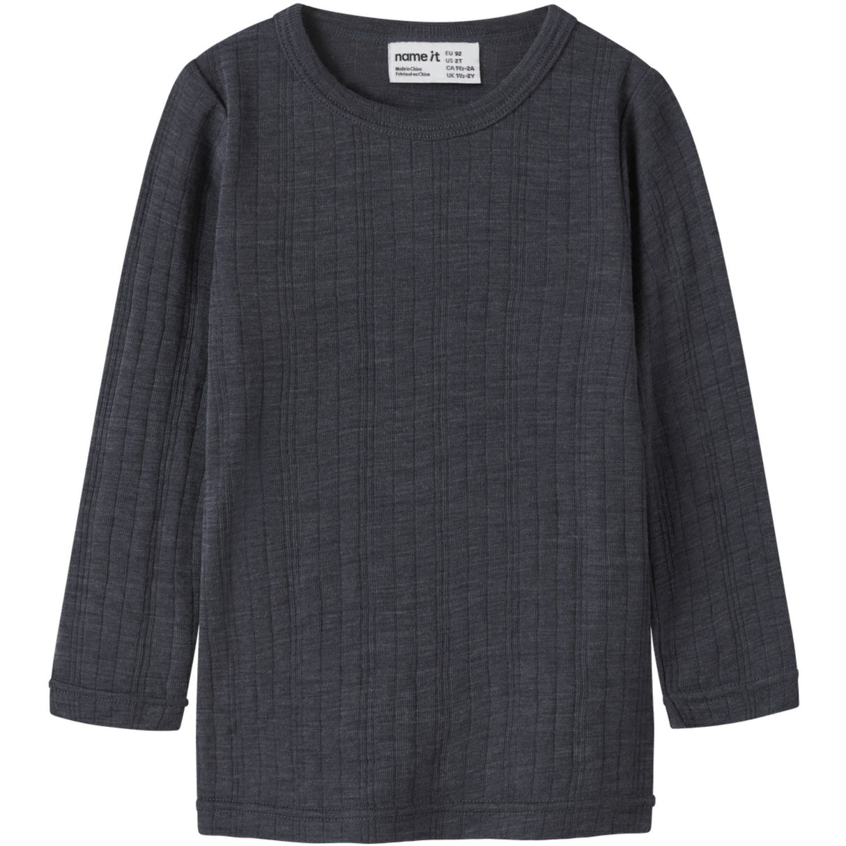 Name It Ombre Blue Wang Wool Needle Blouse Solid Noos