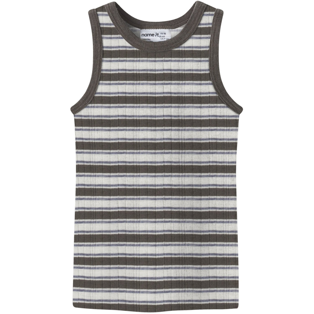 Name It Snow White Morel/Folkstone Gray Nmmwang Wool Needle Tank Top