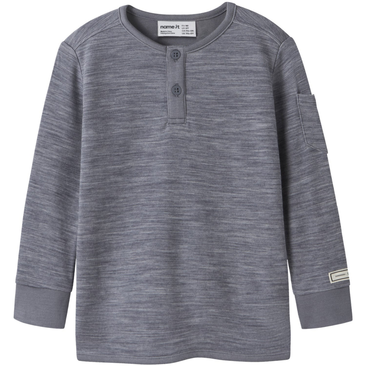 Name It Folkstone Gray Nmmwyla Wo/Vi Ls Top