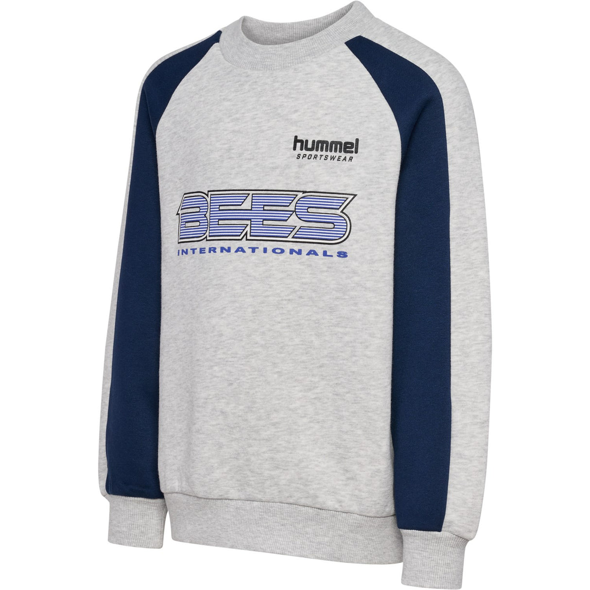 Hummel Light Grey Melange Jr Oversized Iconic Crew Bees