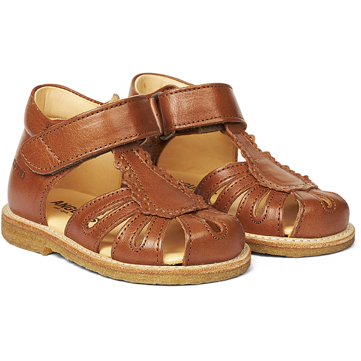 Angulus Starter Sandal W. Velcro Cognac