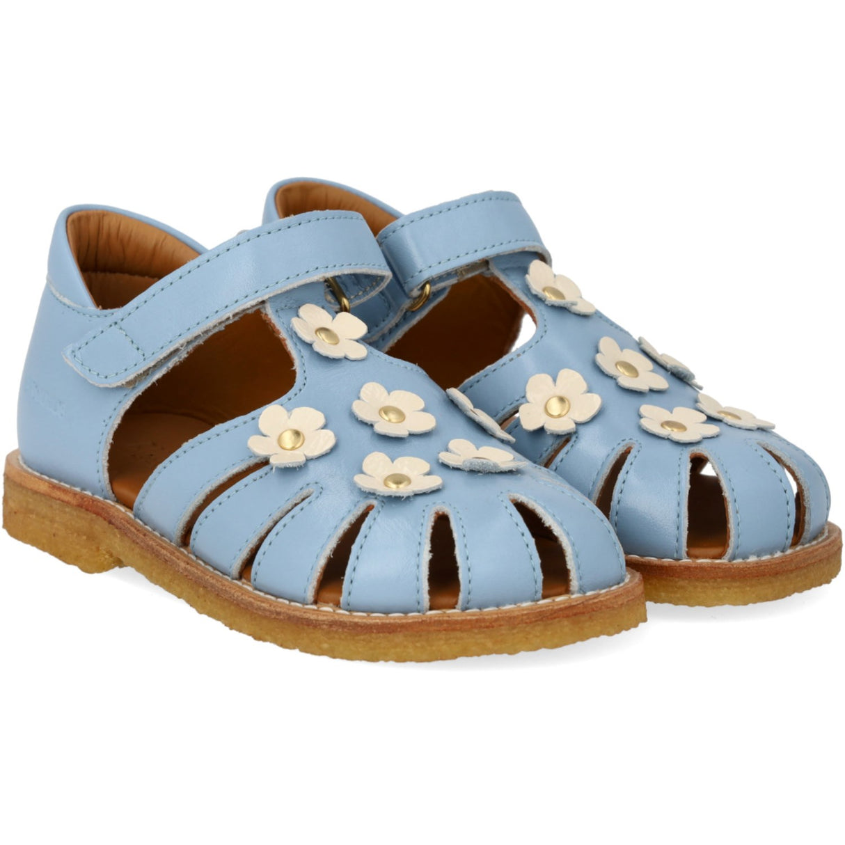 Angulus Sandal Med Lukket Tå Og Blomster