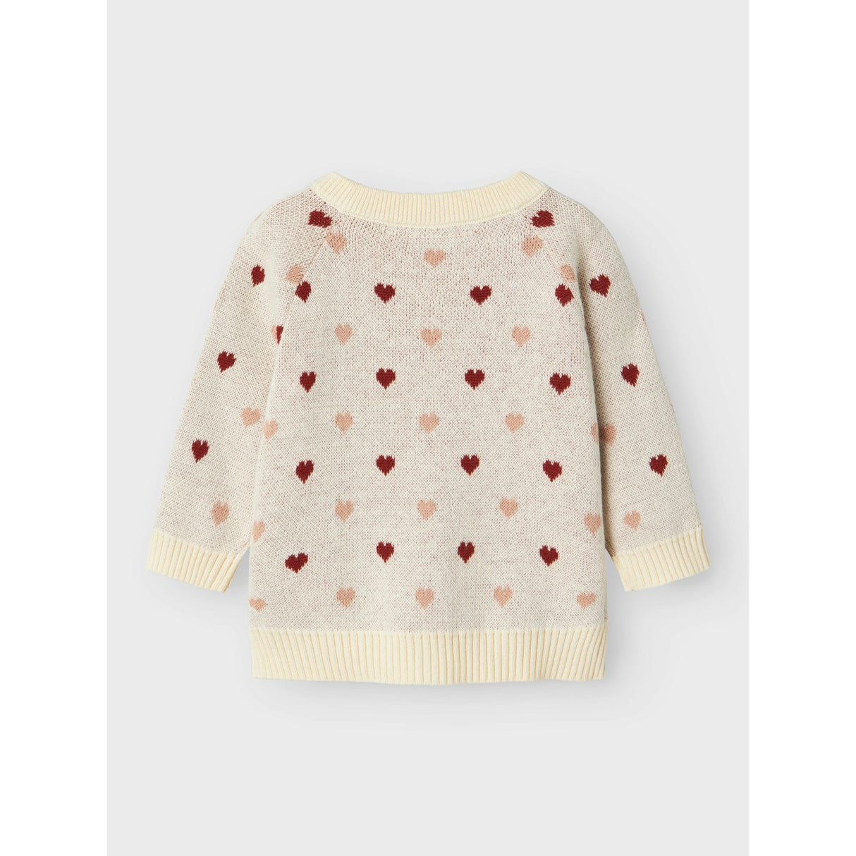 Lil'Atelier Turtledove Red Heart Nbfsaran Ls Knit Card Heart Lil