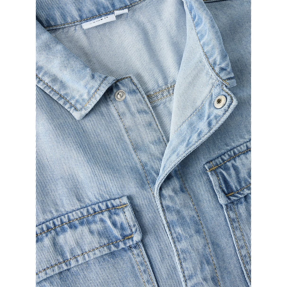 Name It Light Blue Denim Nkmjoy Boxy Dnm 1/2 Shirt 1860-Ph F