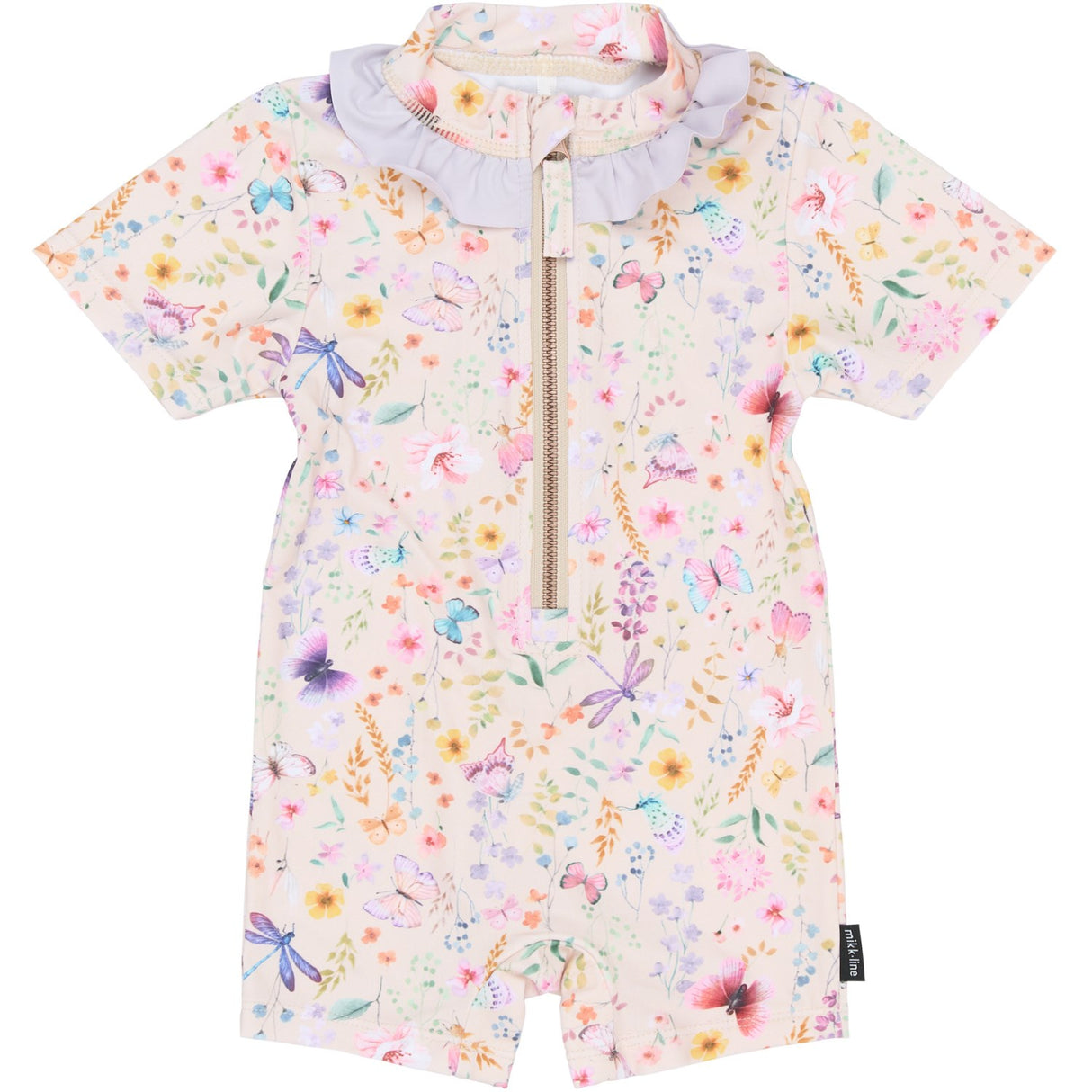 Mikk-Line Butterfly AOP Swim Suit Uv Frill AOP
