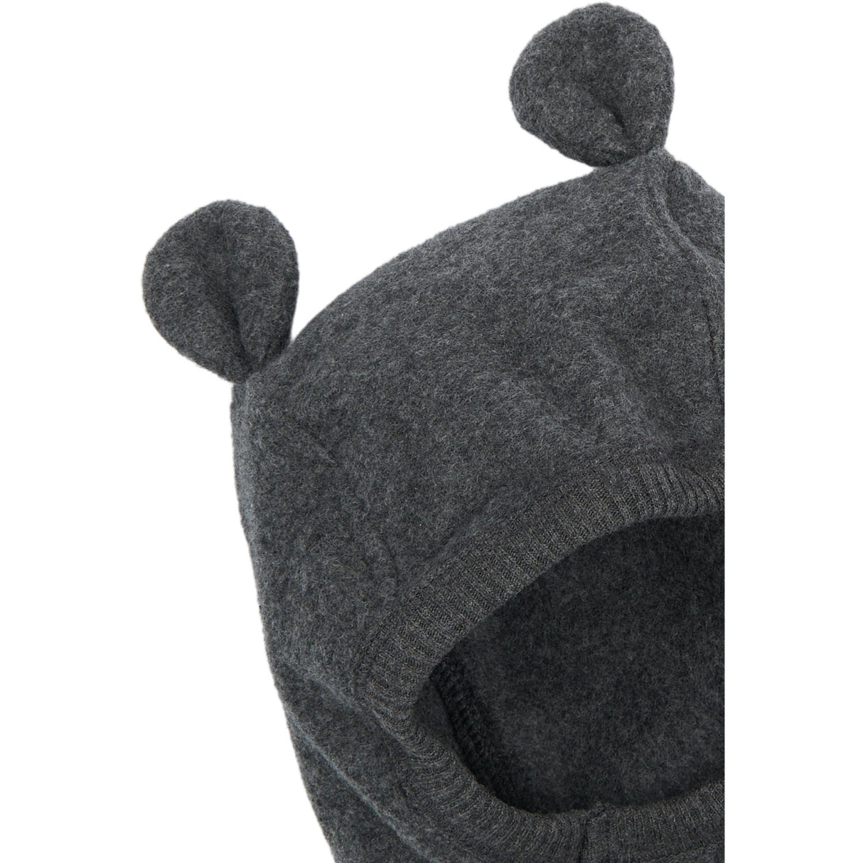 Mikk-Line Anthracite Melange Cotton Fleece Fullface With Ears