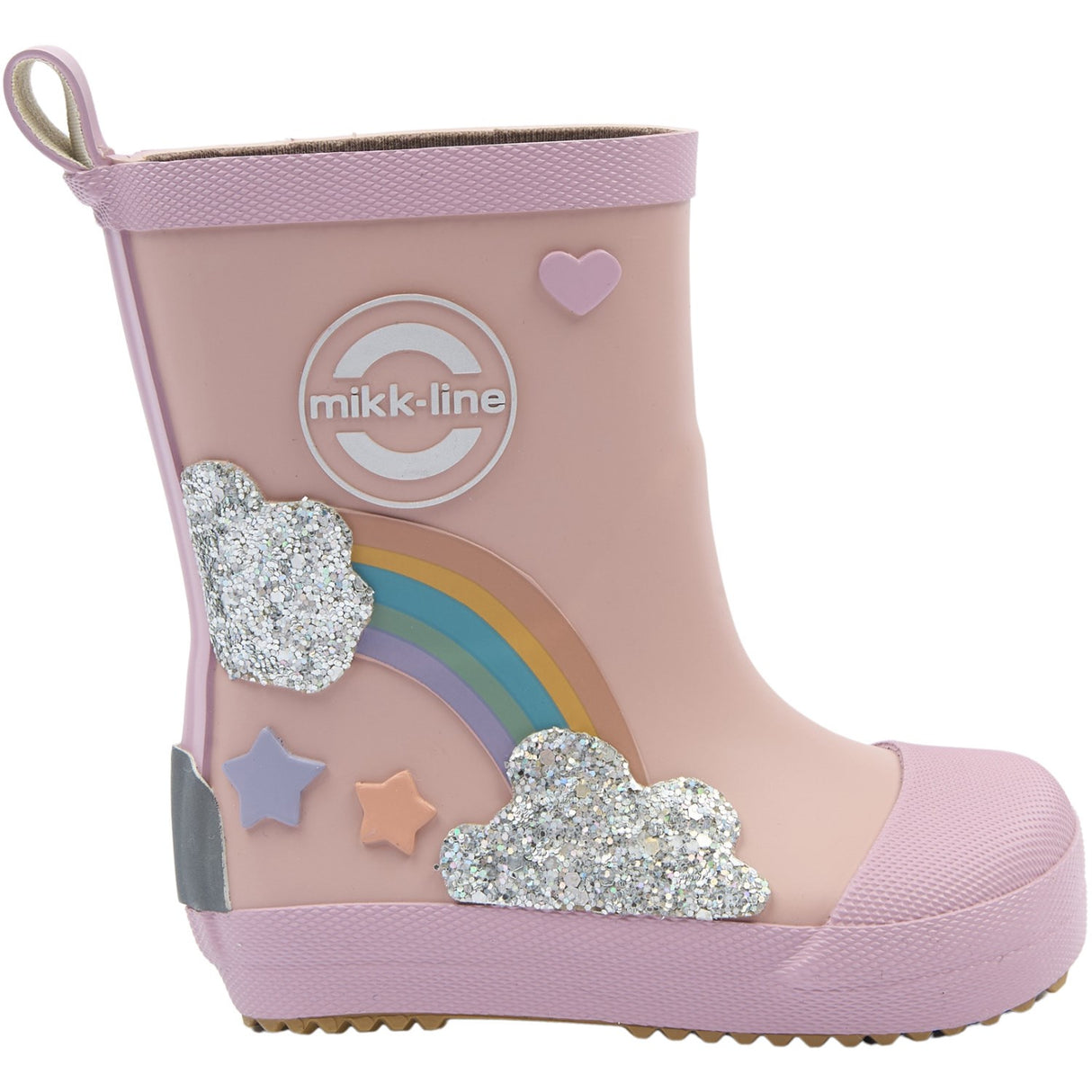 Mikk-Line Adobe Rose Wellies Rainbow Patch Barefoot