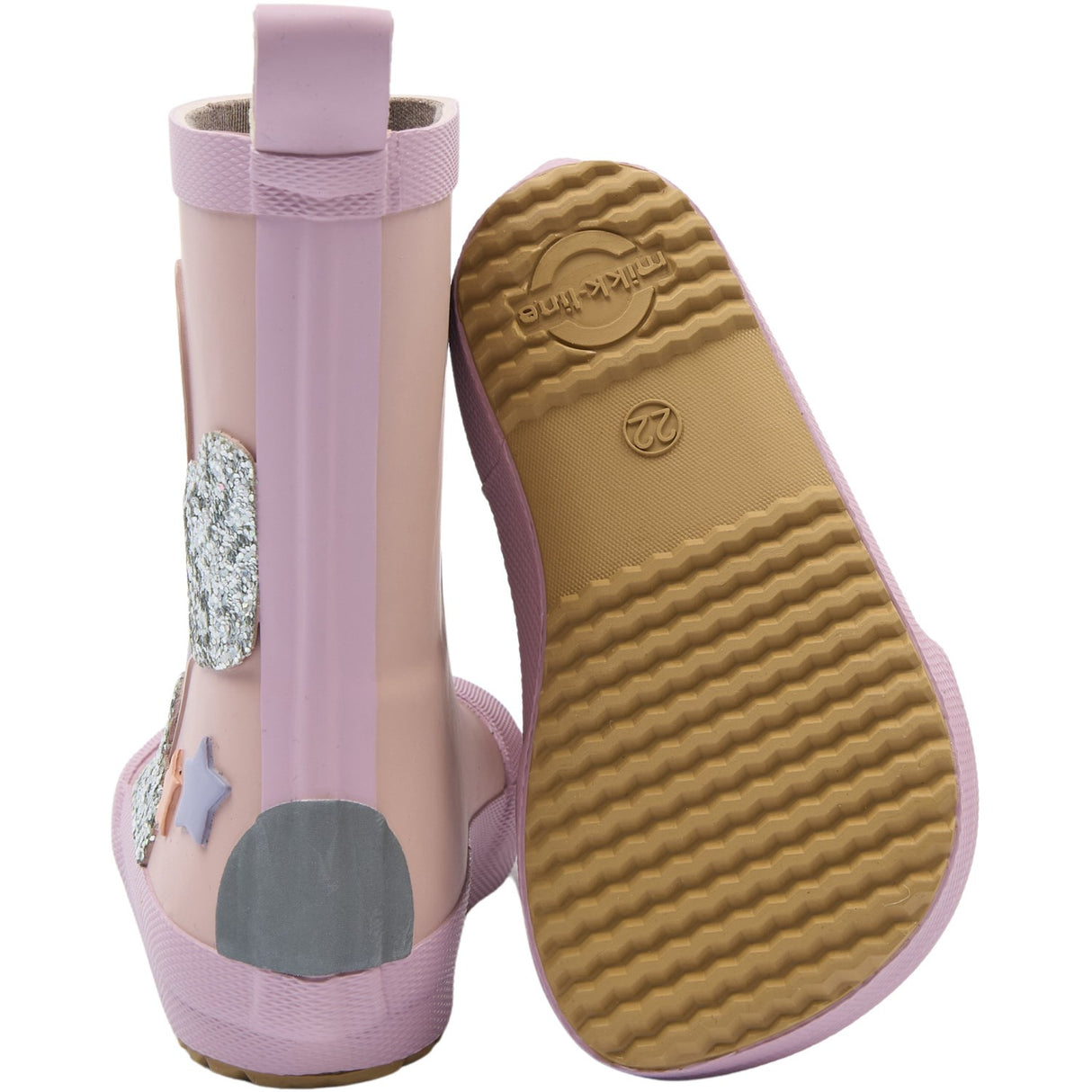 Mikk-Line Adobe Rose Wellies Rainbow Patch Barefoot