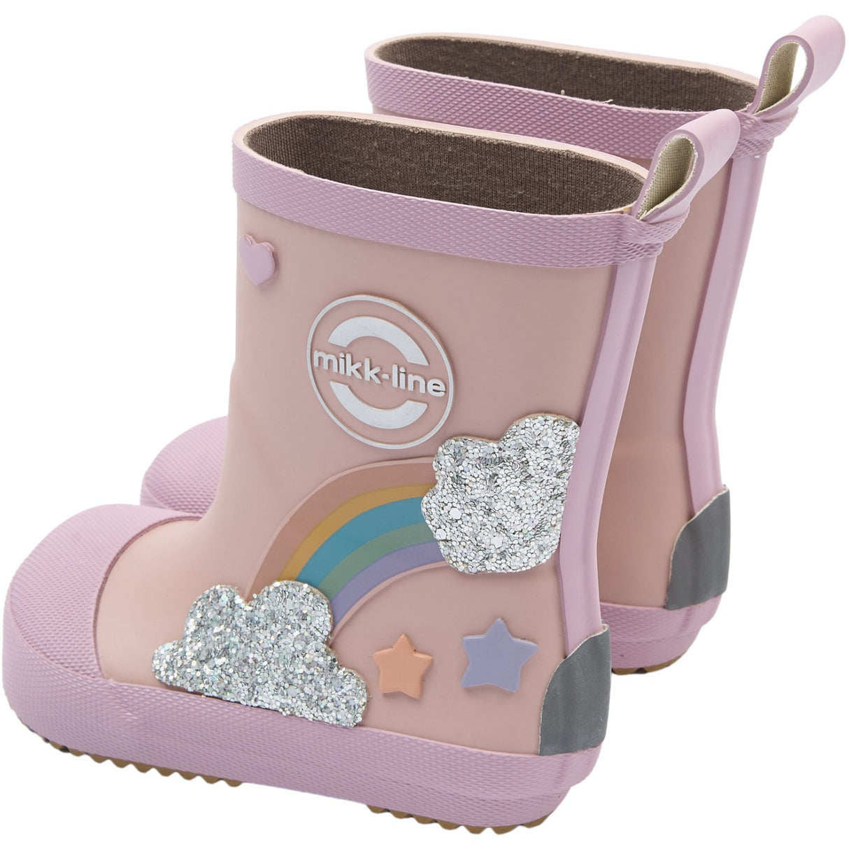 Mikk-Line Adobe Rose Wellies Rainbow Patch Barefoot