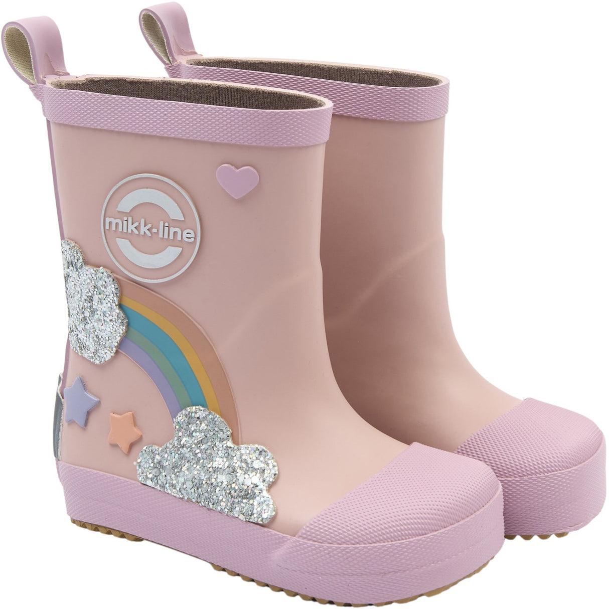 Mikk-Line Adobe Rose Wellies Rainbow Patch Barefoot