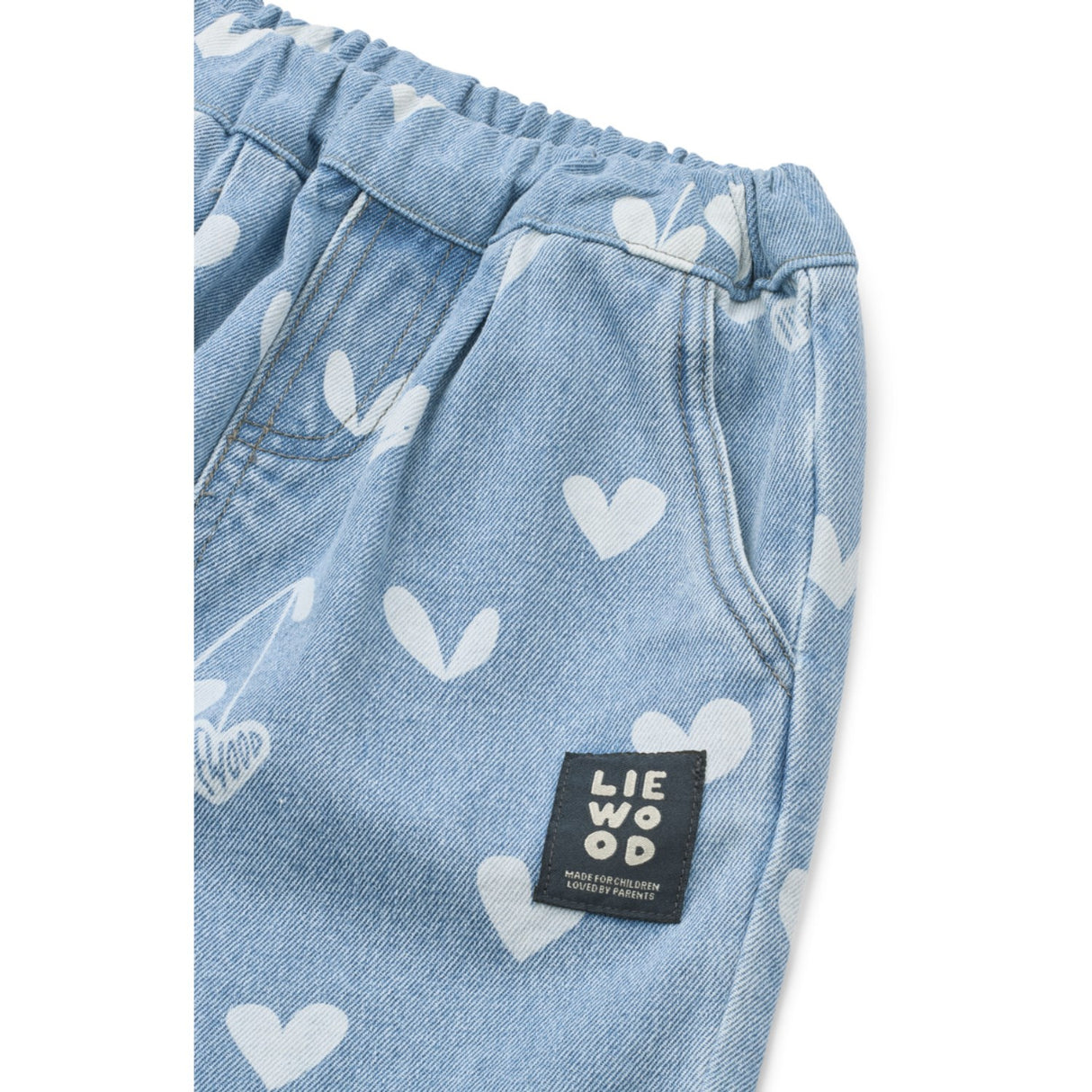 LIEWOOD Sweethearts / Light Blue Denim Borris Printed Denim Pants