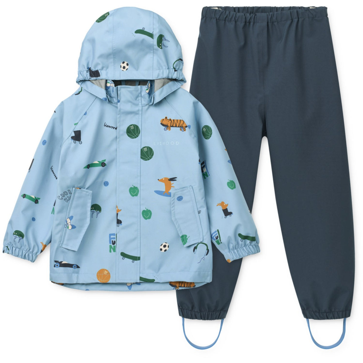 LIEWOOD Fun / Beach Blue Pedia Rainwear Set
