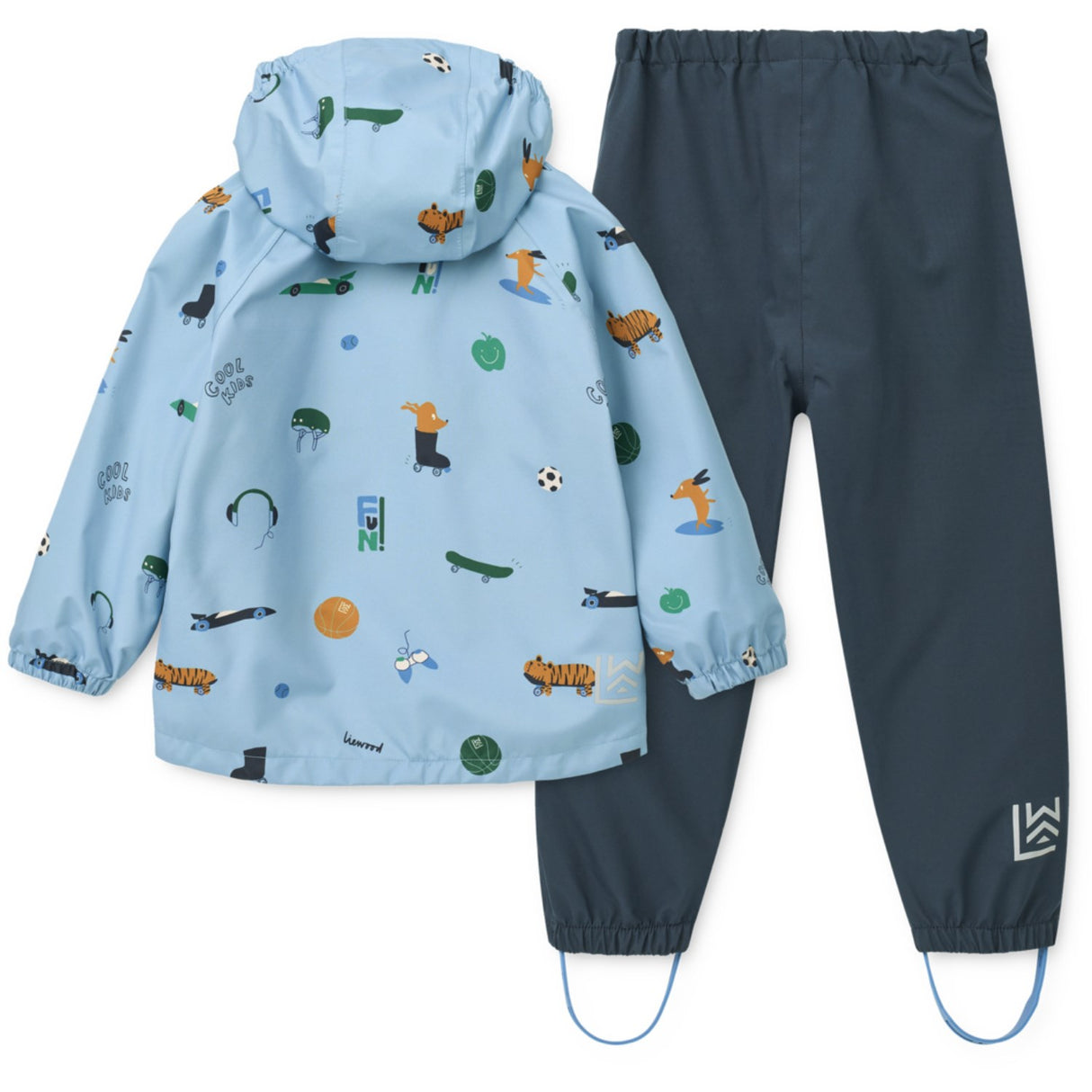 LIEWOOD Fun / Beach Blue Pedia Rainwear Set