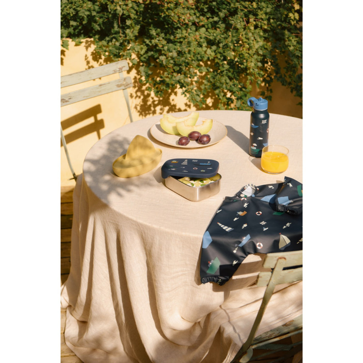 LIEWOOD Sailing / Classic Navy Merle Printed Cape Bib