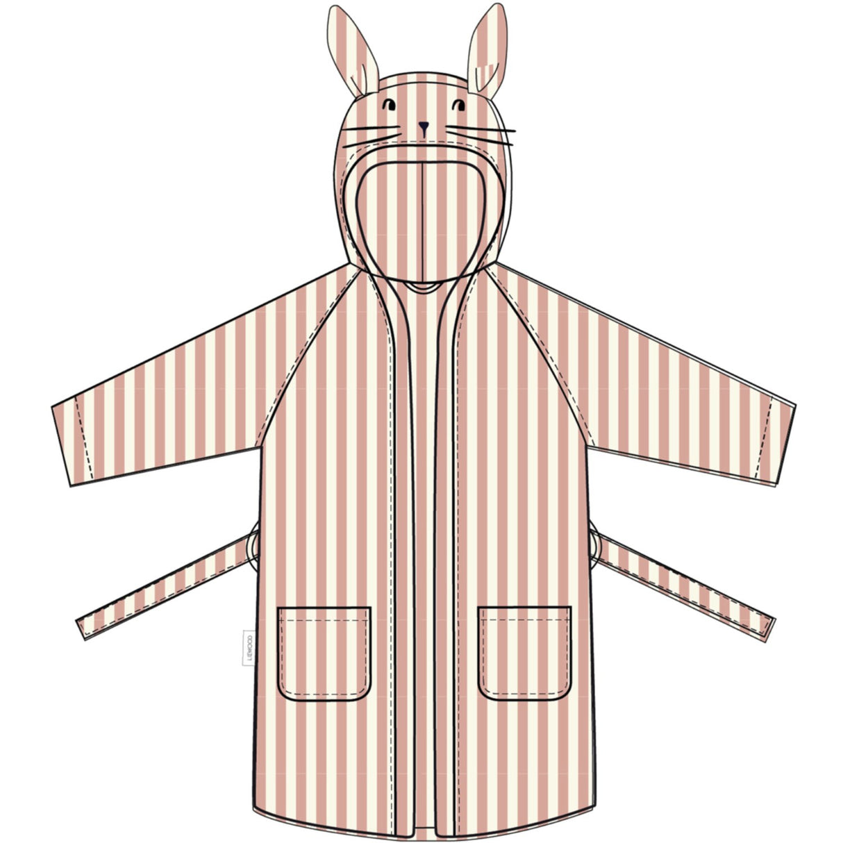 LIEWOOD Coral Blush / Creme De La Creme Stripe Lily Bathrobe