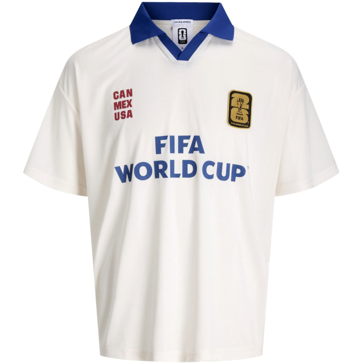 Jack & Jones Junior Snow White Jorfifa Football Jersey Ss Styd Aw Jnr