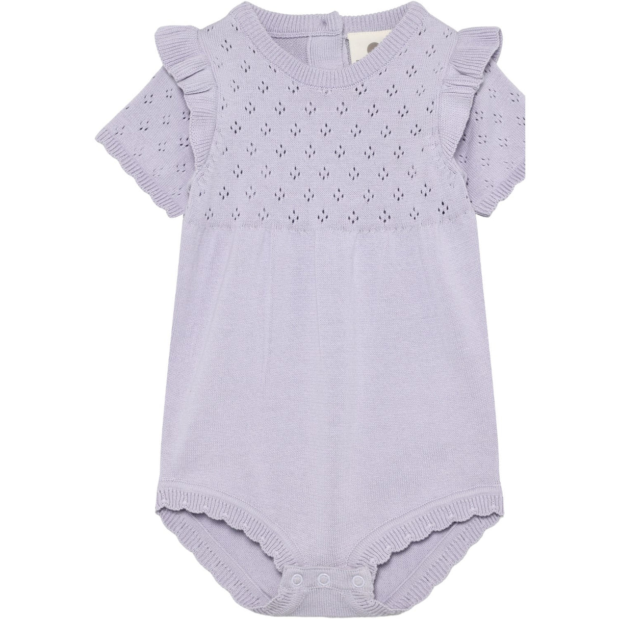 En Fant Purple Heather Romper Knit