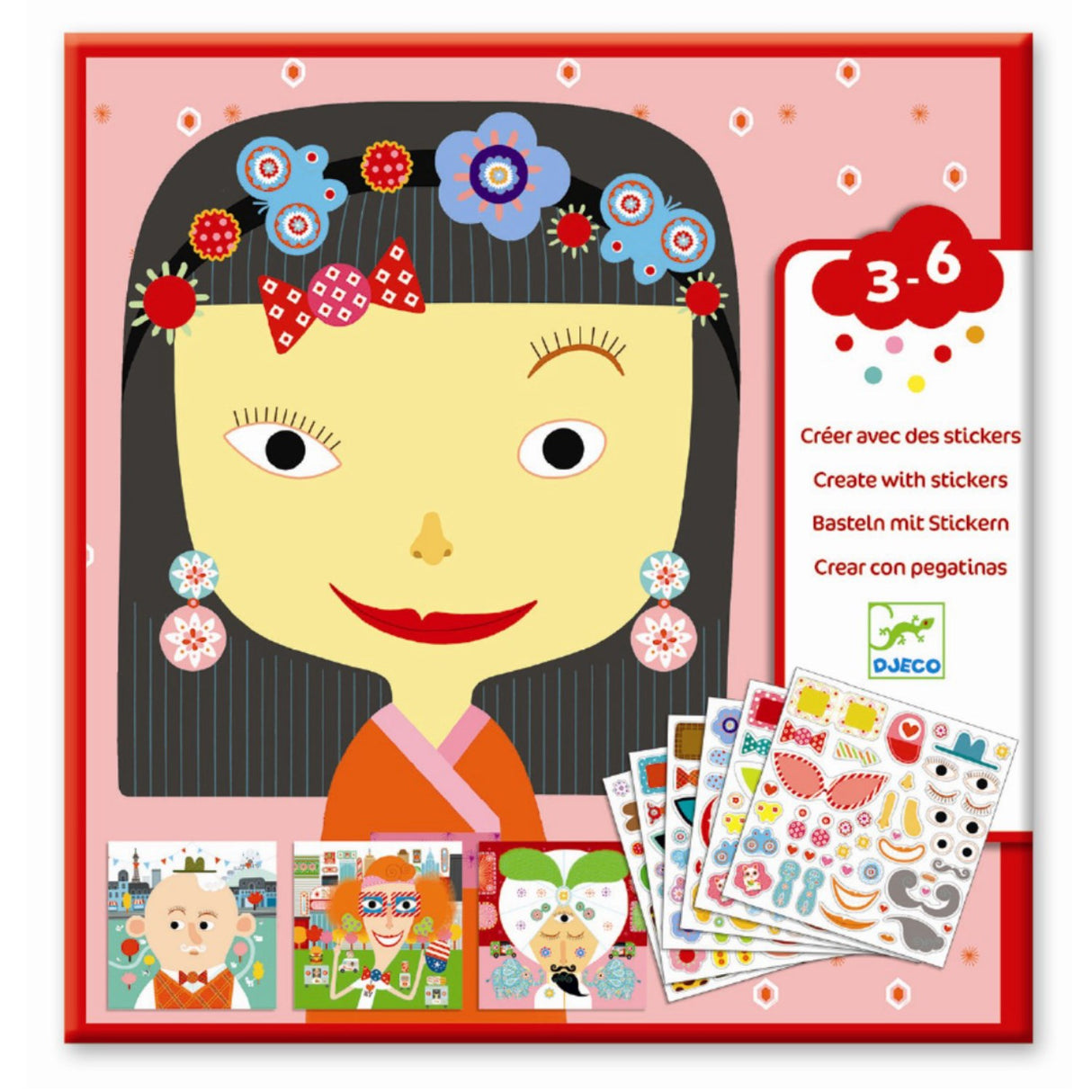 Djeco Sticker Game - Faces