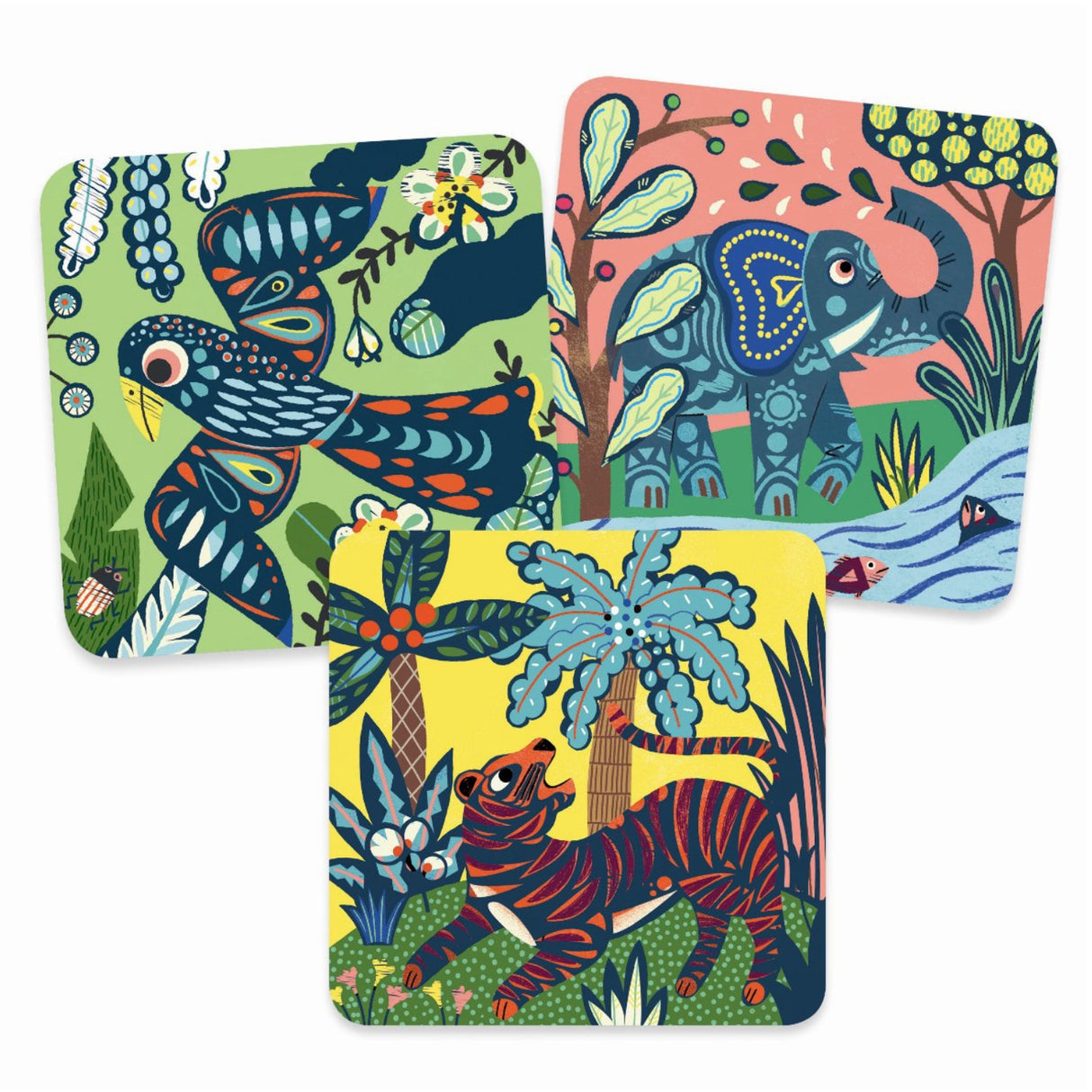 Djeco Scratch cards for the small, big animals