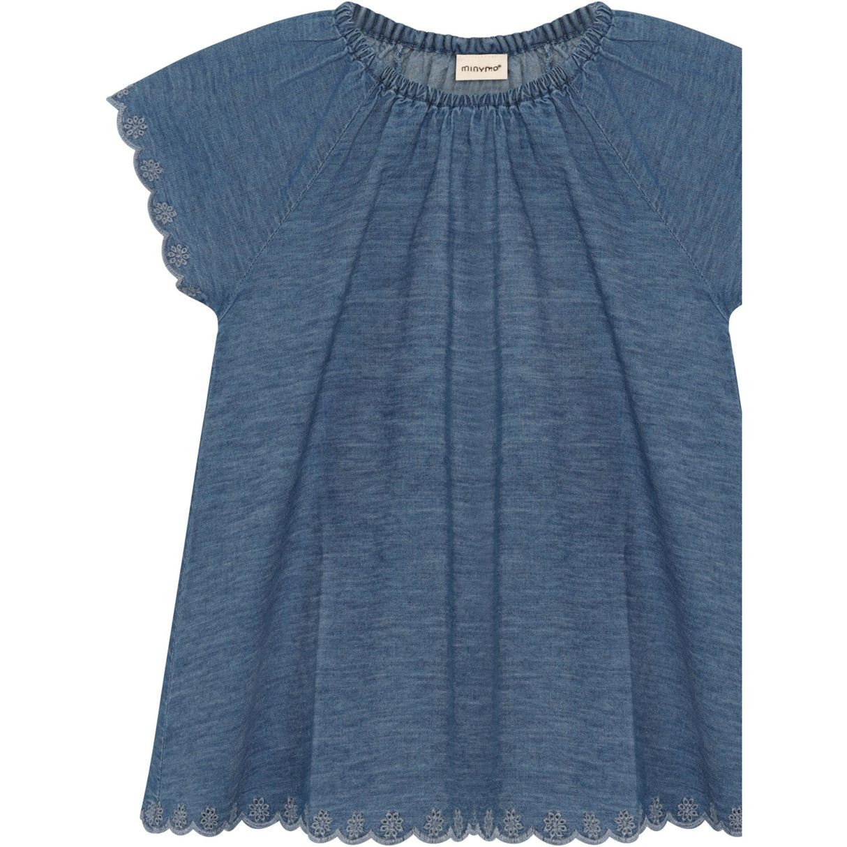 Minymo Faded Denim Blouse Ss Chambrey