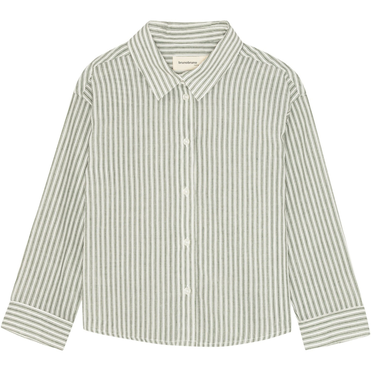 brunobruno nation Agave Green Stripe Nohrla Stripe Shirt