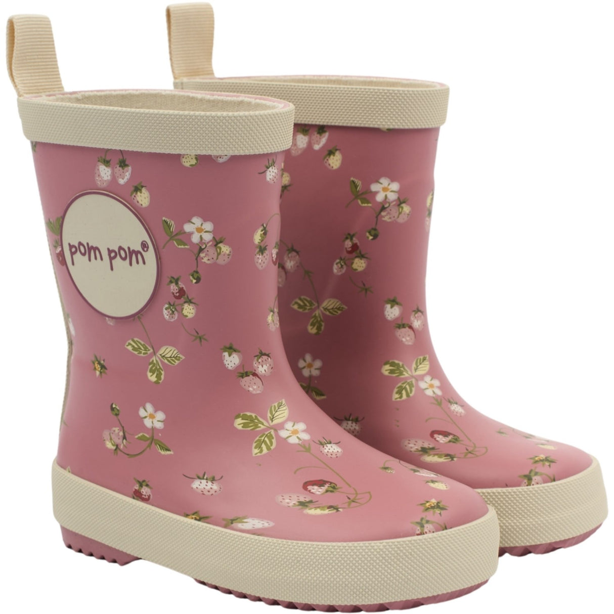 Pom Pom Dusty Rose Strawberry AOP Bliss Rubber Boot AOP
