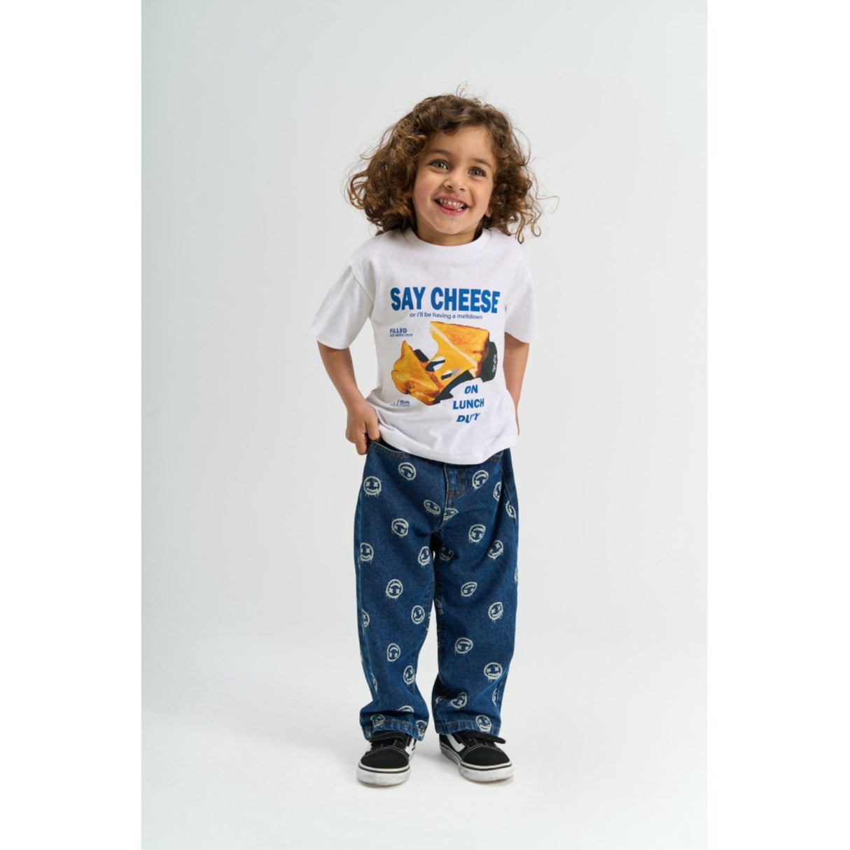 THE NEW Siblings Medium Blue Denim Aop Tnstspero Baggy Fit Jeans