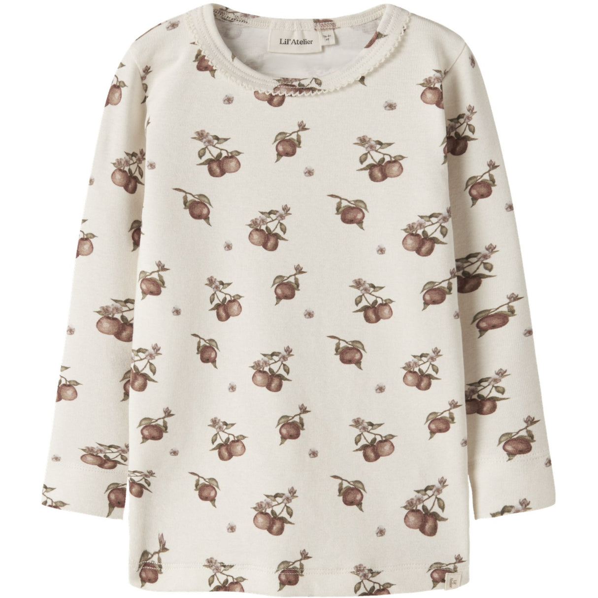 Lil'Atelier Turtledove Apples Nmfgayo Sig Ls Slim Top Lil