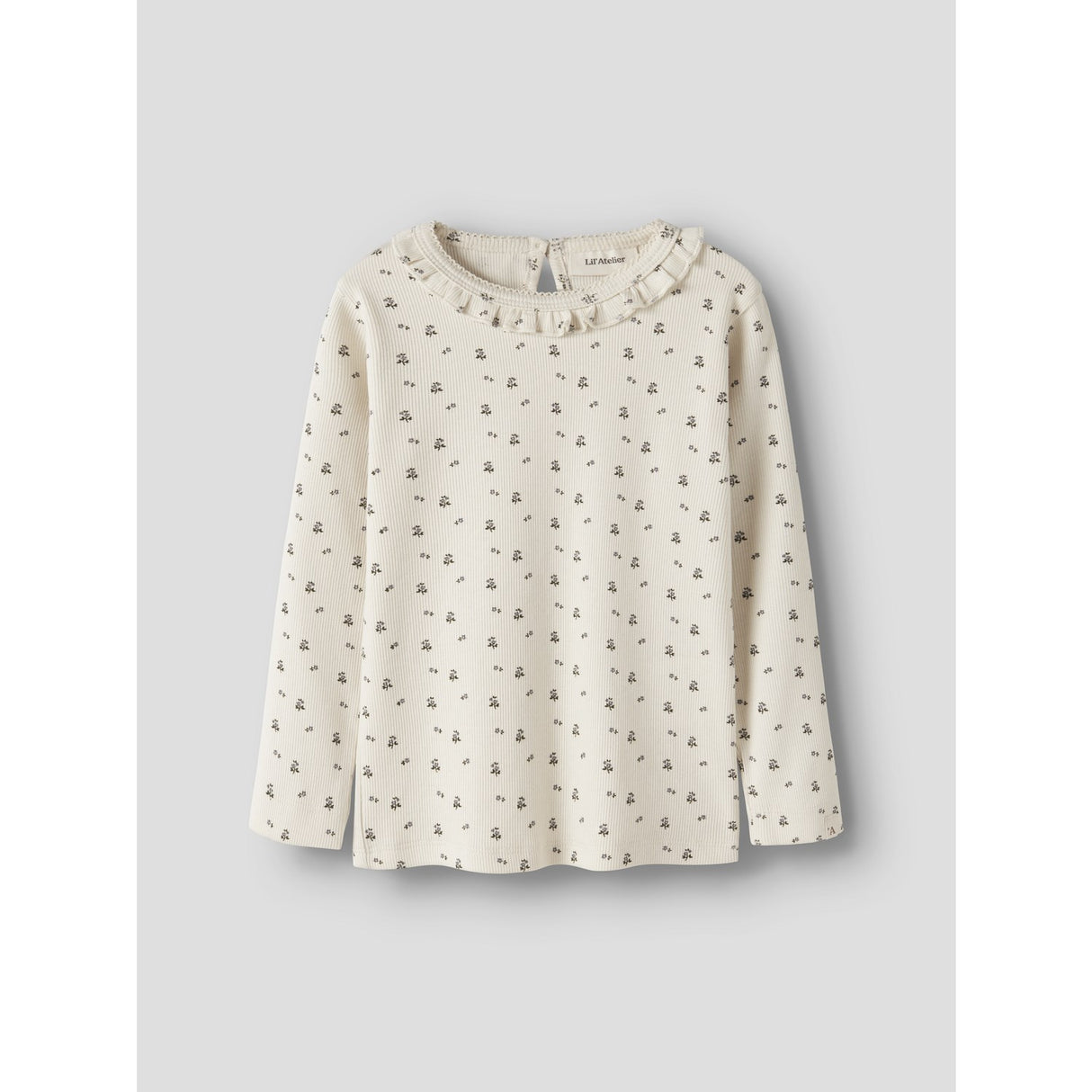 Lil'Atelier Turtledove Blue Flower Nmflago Mai Ls Slim Top Lil